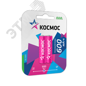 Аккумулятор 600мАч R03 NiMH 2BL