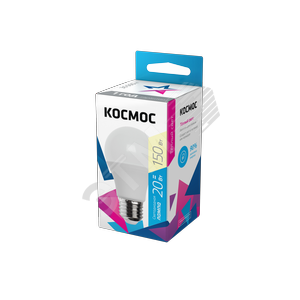 Лампа светодиодная LED 20Вт 220В Е27 D60х118 3000К теплый A60 1800 лм