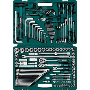 KRAFTOOL EXTREM-142, 142 предм., (1/2″+3/8″+1/4″), универсальный набор инструмента (27889-H142)