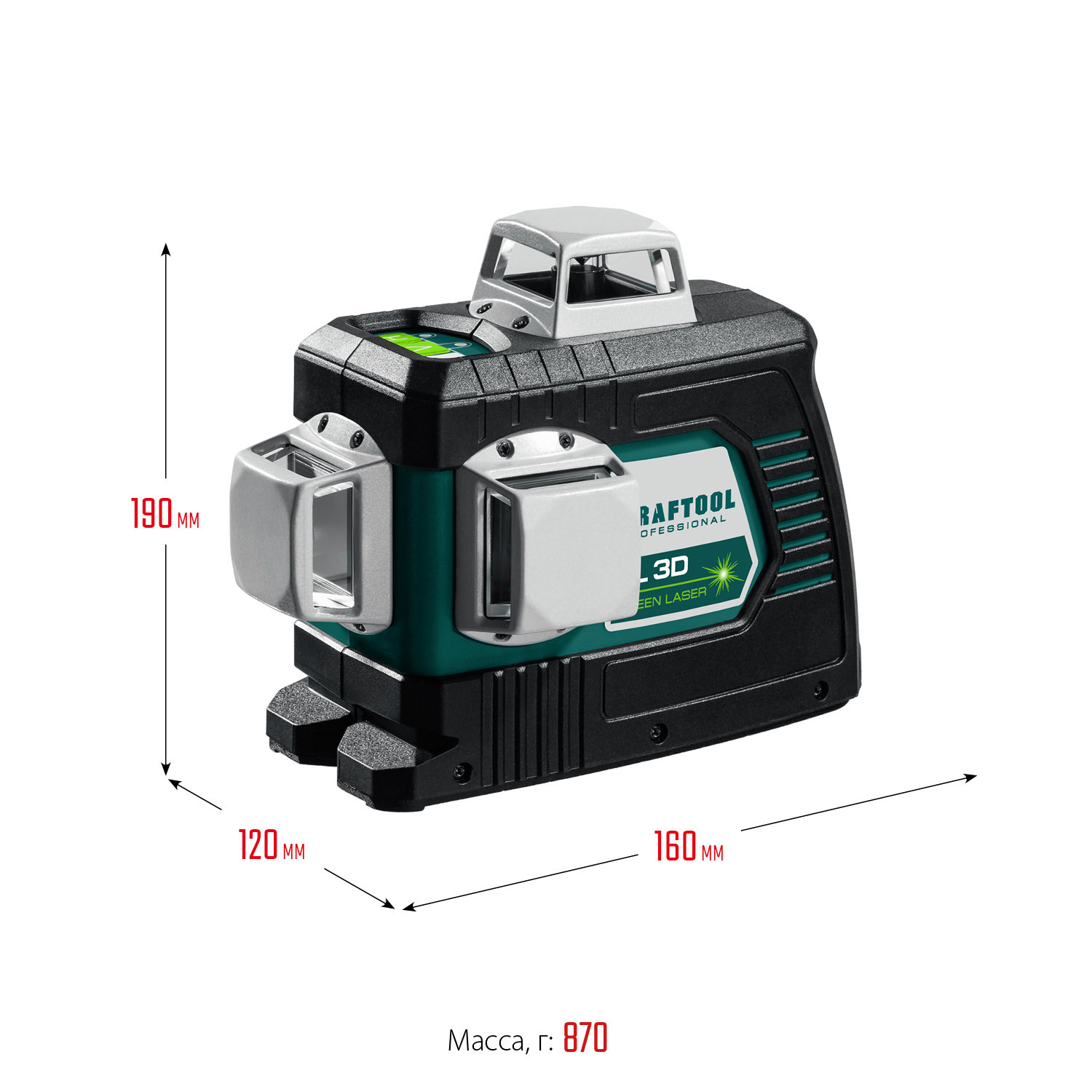 KRAFTOOL LL 3D, лазерный нивелир (34641)
