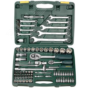 KRAFTOOL X-Drive 82, 82 предм., (1/2″+1/4″), универсальный набор инструмента (27887-H82)