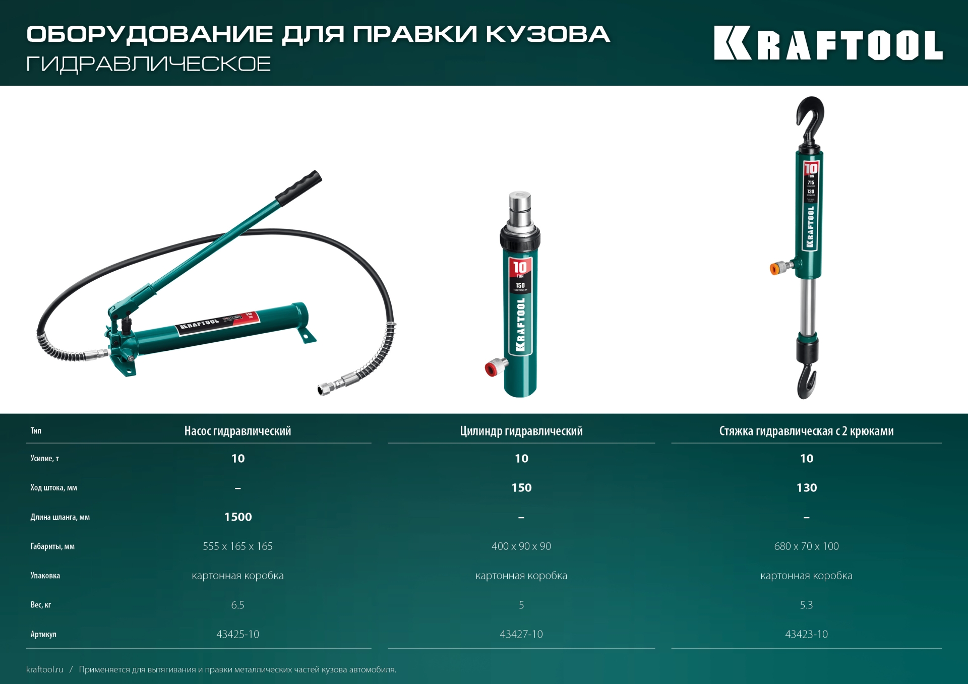 KRAFTOOL 10 т, гидравлический цилиндр ЗУБР, Профессионал 10т 43027-10 (43427-10)