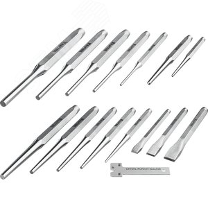 KRAFTOOL Grand-15, 15 предметов, набор зубил и кернеров (21075-H15)