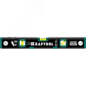 KRAFTOOL 400 мм, усиленный профиль, с зеркальным глазком, магнитный уровень (34785-40)