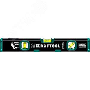 KRAFTOOL KOMPAKT-300, 300 мм, усиленный профиль, с зеркальным глазком, компактный магнитный уровень (34784)