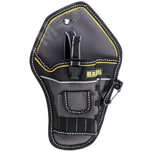 KRAFTOOL кобура для шуруповерта с отделениями для бит и сверл (38744)