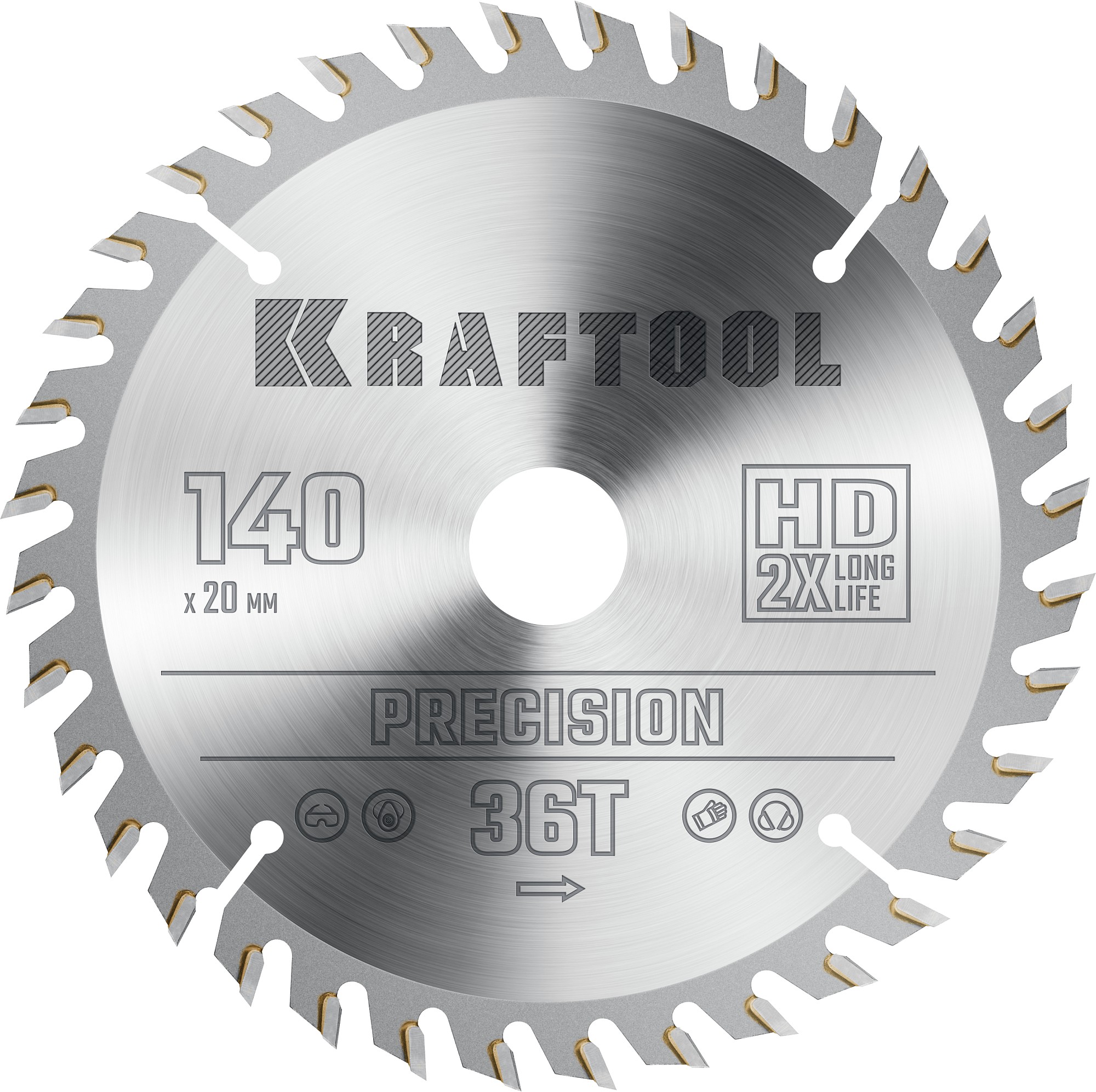 KRAFTOOL Precision, 140 х 20 мм, 36Т, пильный диск по дереву (36952-140-20)