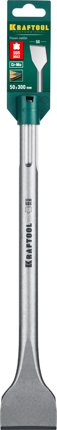 KRAFTOOL ALLIGATOR, 50 х 400 мм, SDS-max, плоское изогнутое зубило (29333-50-300)