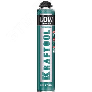 KRAFTOOL LOW EXPANSION, 800 мл, пистолетная, всесезонная, SVS, не залипающий клапан, выход до 50 л, монтажная пена (41181)