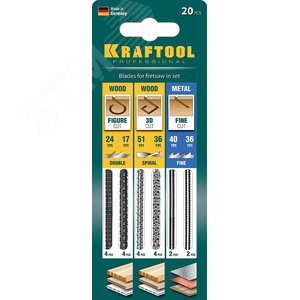 KRAFTOOL 130 мм, полотна для лобзика (15348-H20)