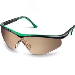 KRAFTOOL BASIC, открытого типа, коричневые, стекло-моноблок с покрытием устойчивым к истиранию и запотеванию, защитные очки (110319)