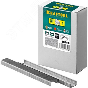 KRAFTOOL тип 21GA (80/Pr A/Senco AT) 6 мм, 5000 шт, скобы для степлера (31780-6)