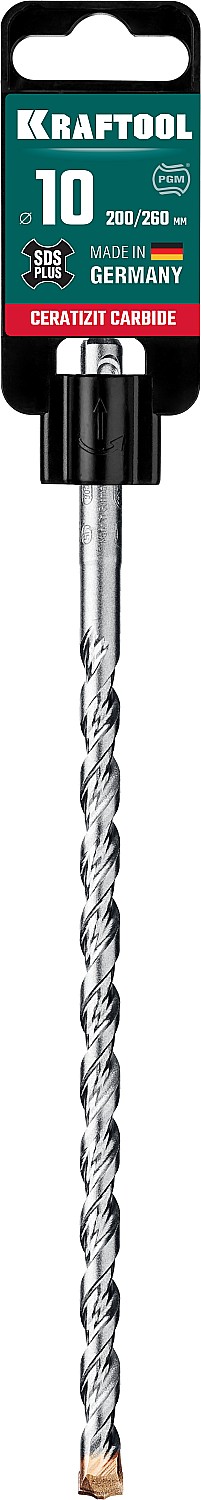 KRAFTOOL Cerazit Carbide, 10 х 260 мм, SDS-plus бур (29320-260-10)