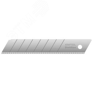KRAFTOOL 18 мм, 5 шт, серрейторные сегментированные лезвия для сложных материалов (09604-18-S5)
