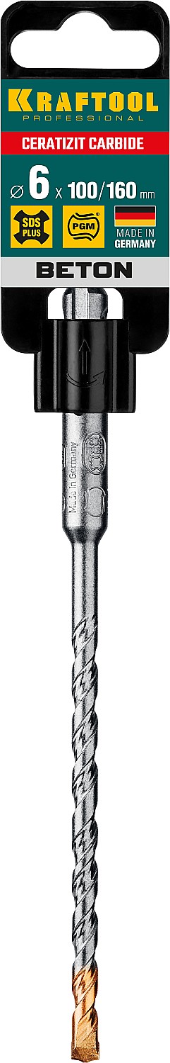 KRAFTOOL Cerazit Carbide, 6 х 160 мм, SDS-plus бур (29320-160-06)