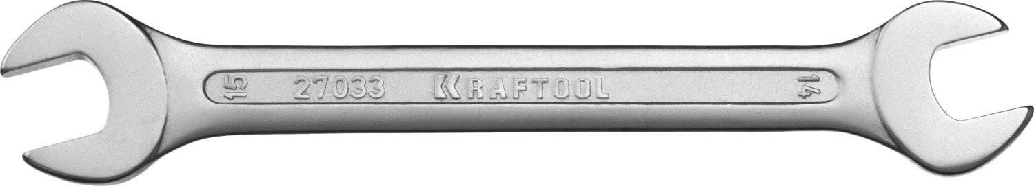 KRAFTOOL 14 х 15 мм, рожковый гаечный ключ (27033-14-15)
