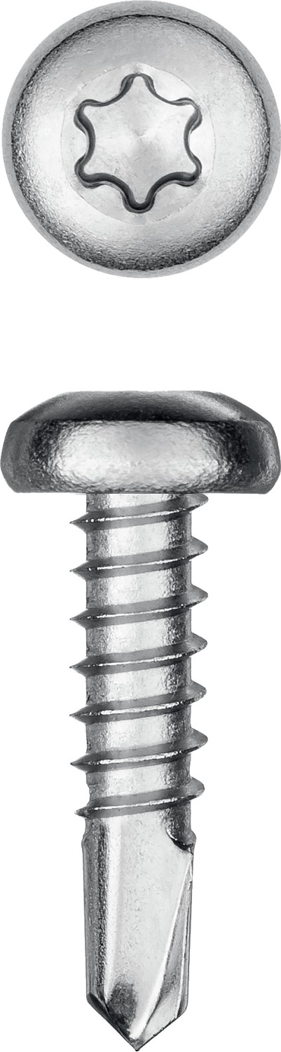KRAFTOOL DS-P, 13 х 3.5 мм, А2, сверло, полукруглая головка, ТХ15, 1000 шт, саморез нержавеющий (300931-35-013)