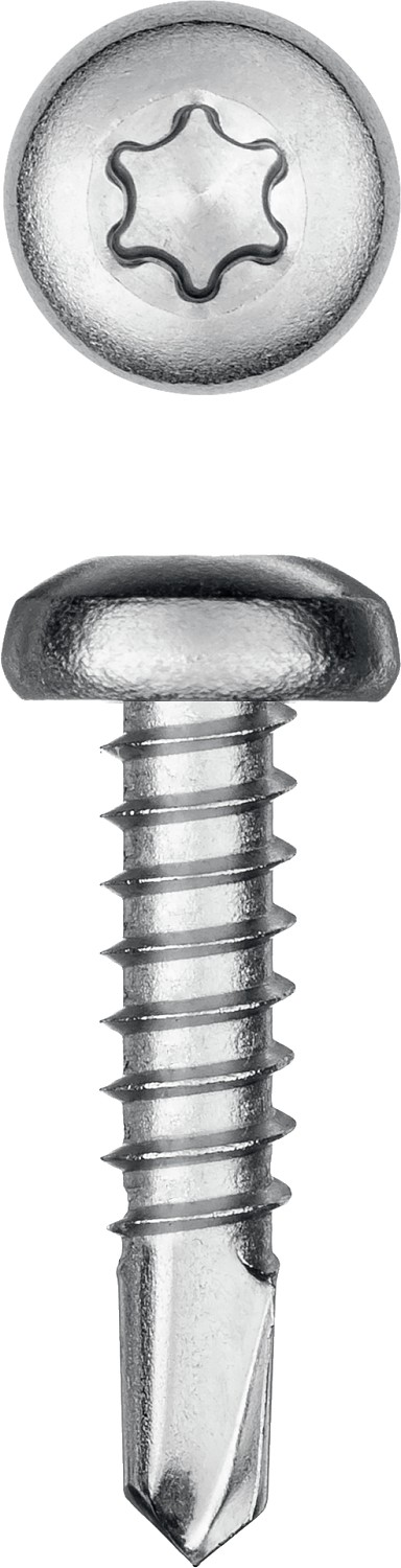 KRAFTOOL DS-P, 16 х 4.8 мм, А2, сверло, полукруглая головка, ТХ25, 400 шт, саморез нержавеющий (300931-48-016)