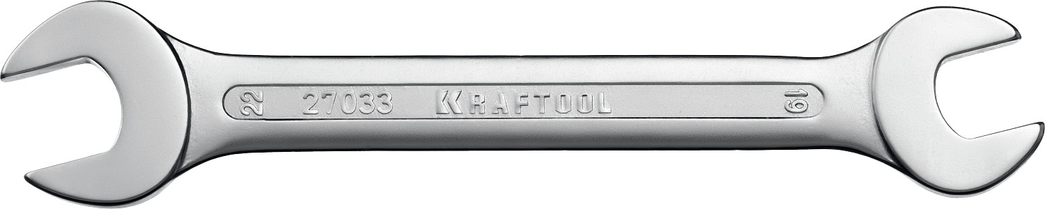 KRAFTOOL 19 х 22 мм, рожковый гаечный ключ (27033-19-22)