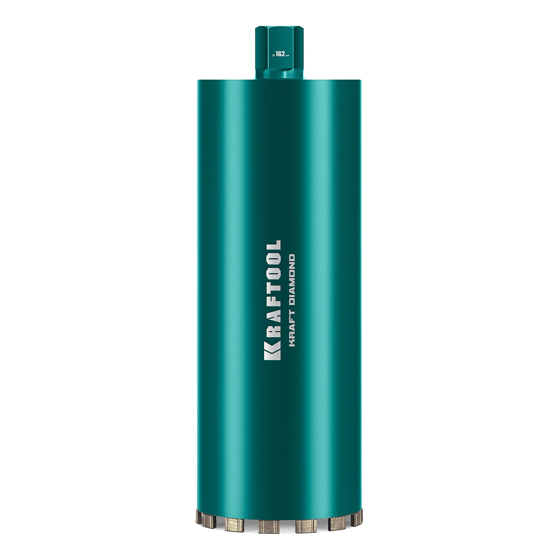 KRAFTOOL DIAMOND 162 мм (450 мм, 1 1/4″, лазерная сварка сегментов), Алмазная Коронка по железобетону (29825-162)