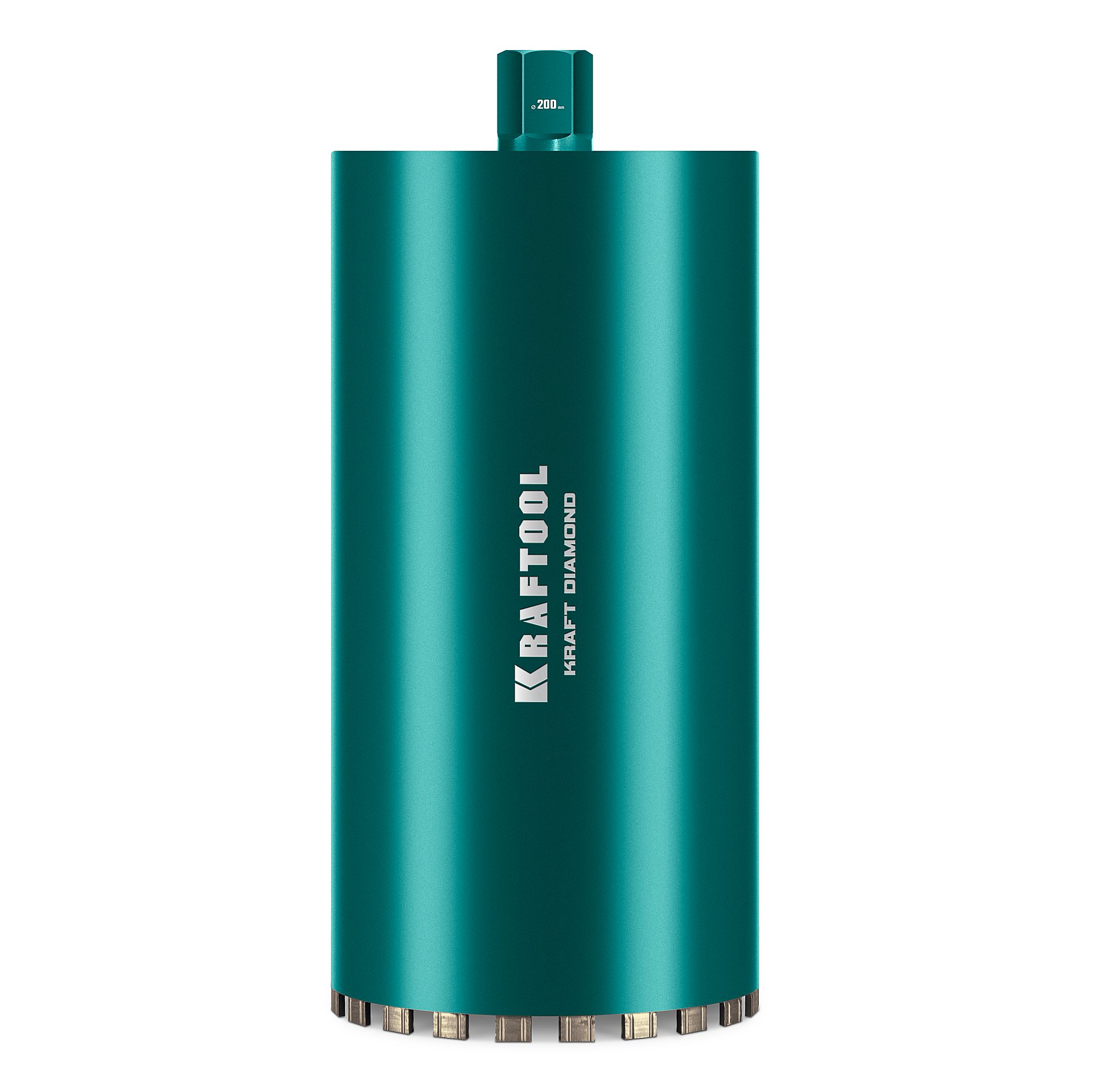 KRAFTOOL DIAMOND 200 мм (450 мм, 1 1/4″, лазерная сварка сегментов), Алмазная Коронка по железобетону (29825-200)