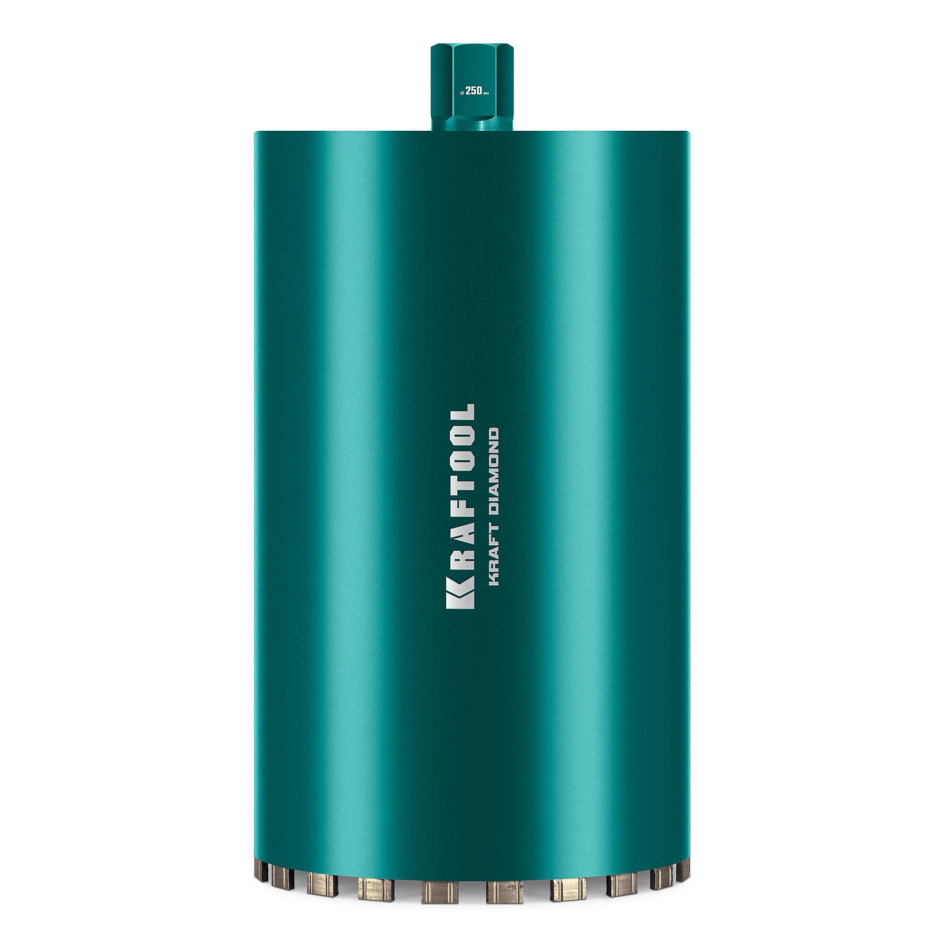KRAFTOOL DIAMOND 250 мм (450 мм, 1 1/4″, лазерная сварка сегментов), Алмазная Коронка по железобетону (29825-250)