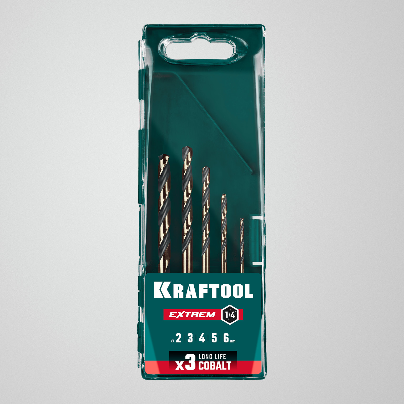 KRAFTOOL НЕХ-1/4″, 5 шт, набор сверл по металлу для винтовёртов и шуруповертов IMPACT READY (29652-H5)