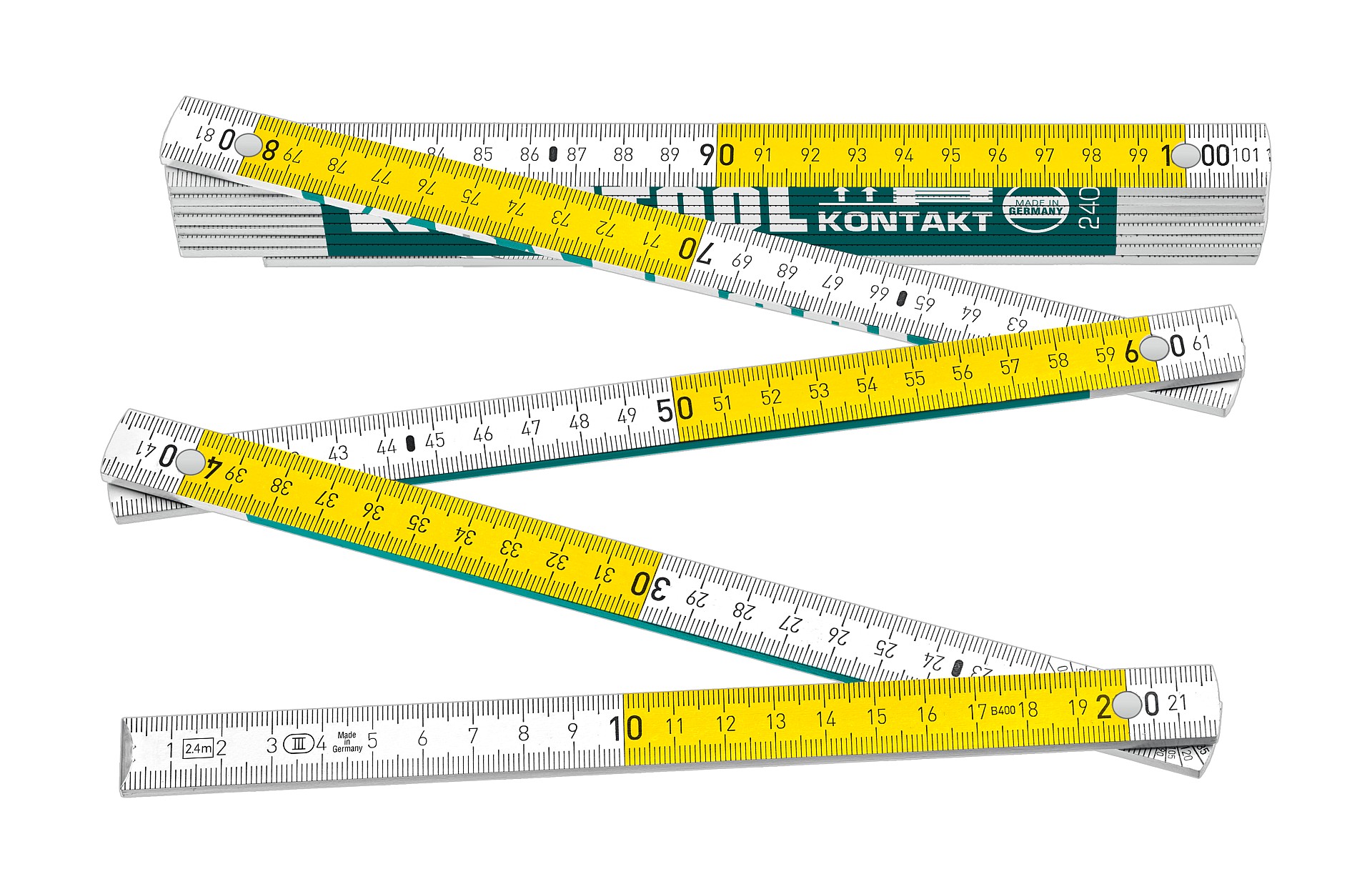 KRAFTOOL PRO-90 Kontakt, 2.4 м, профессиональный складной деревянный метр (34729)