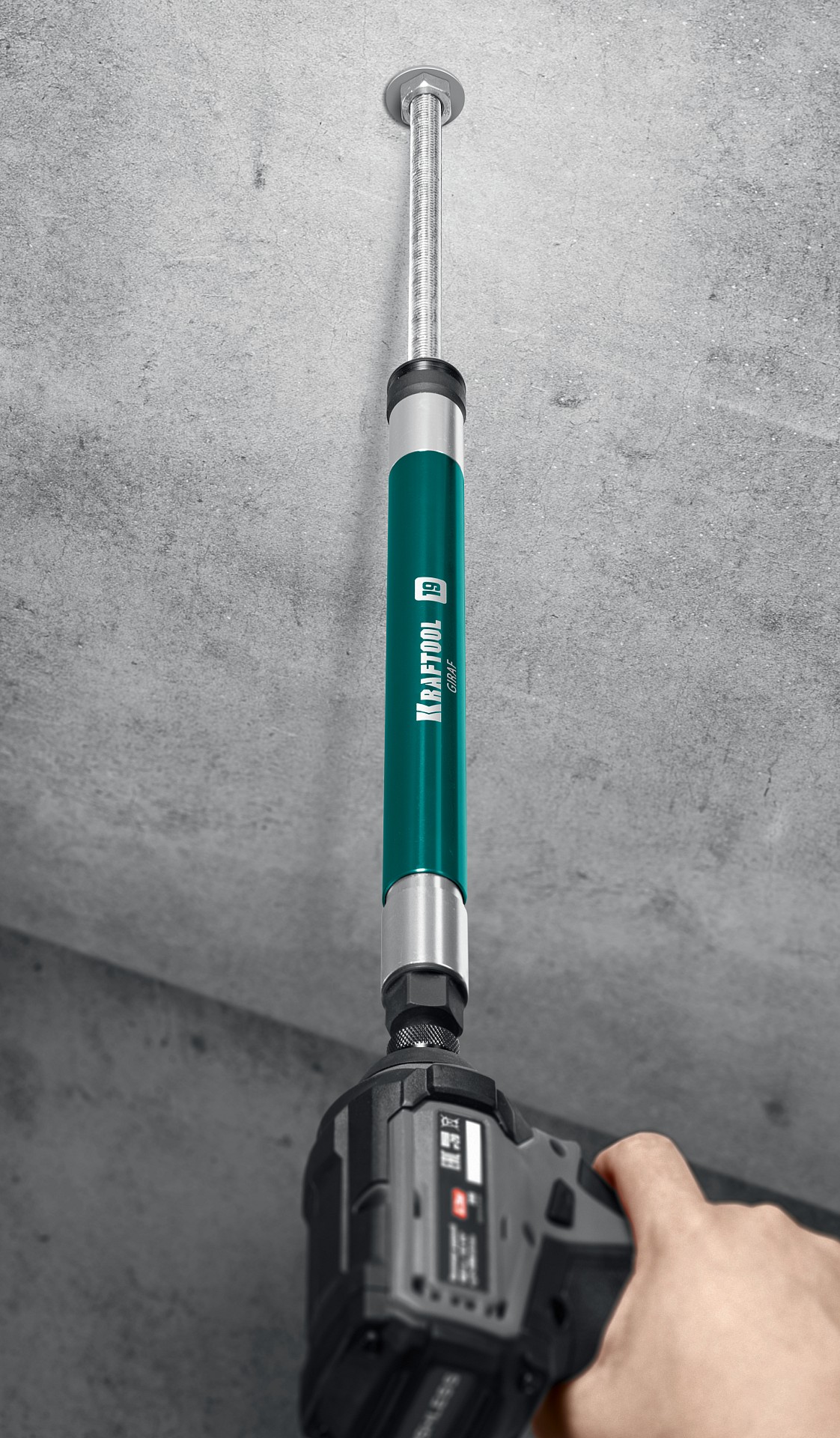 KRAFTOOL GIRAF, 10 мм (М6), 585 мм, экстрадлинная ударная бита с торцовой головкой (26198-10)