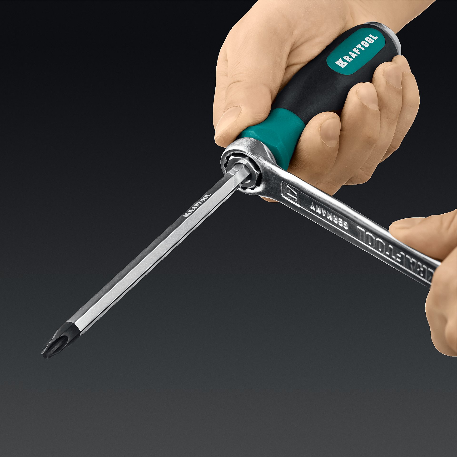 KRAFTOOL IMPACT PH 4, сквозной стержень Cr-Mo, ударная отвертка (250034-4)