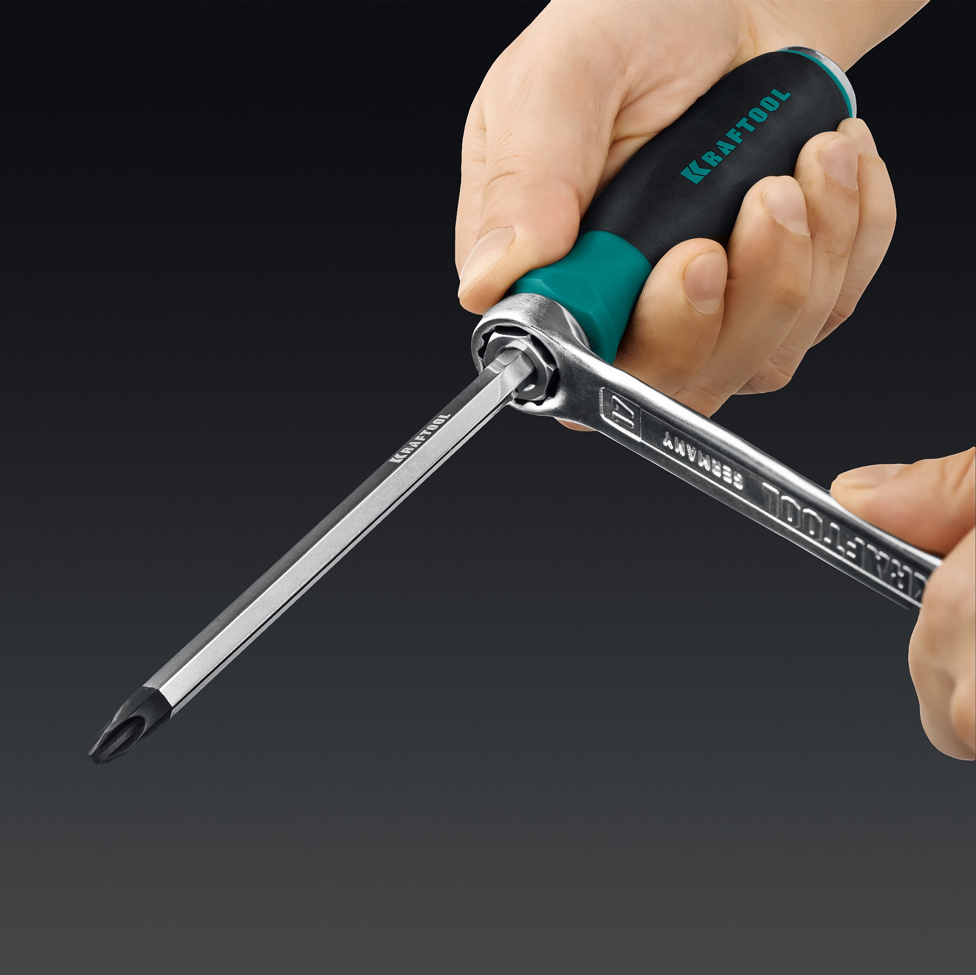 KRAFTOOL IMPACT 13 шт, сквозной стержень Cr-Mo, набор ударных отверток (25035)