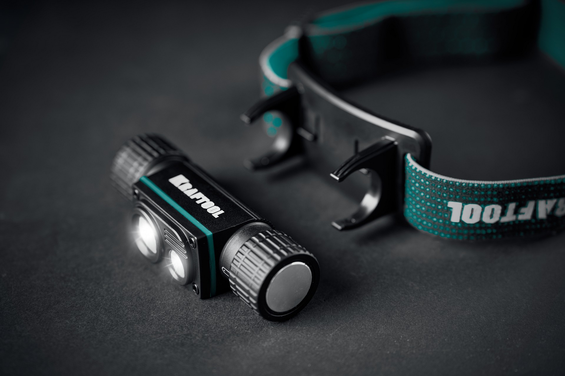 KRAFTOOL KH-7, 1000 лм, 4 режима, 3в1 аккумуляторный налобный/ручной фонарь, 2200мАч (56450)