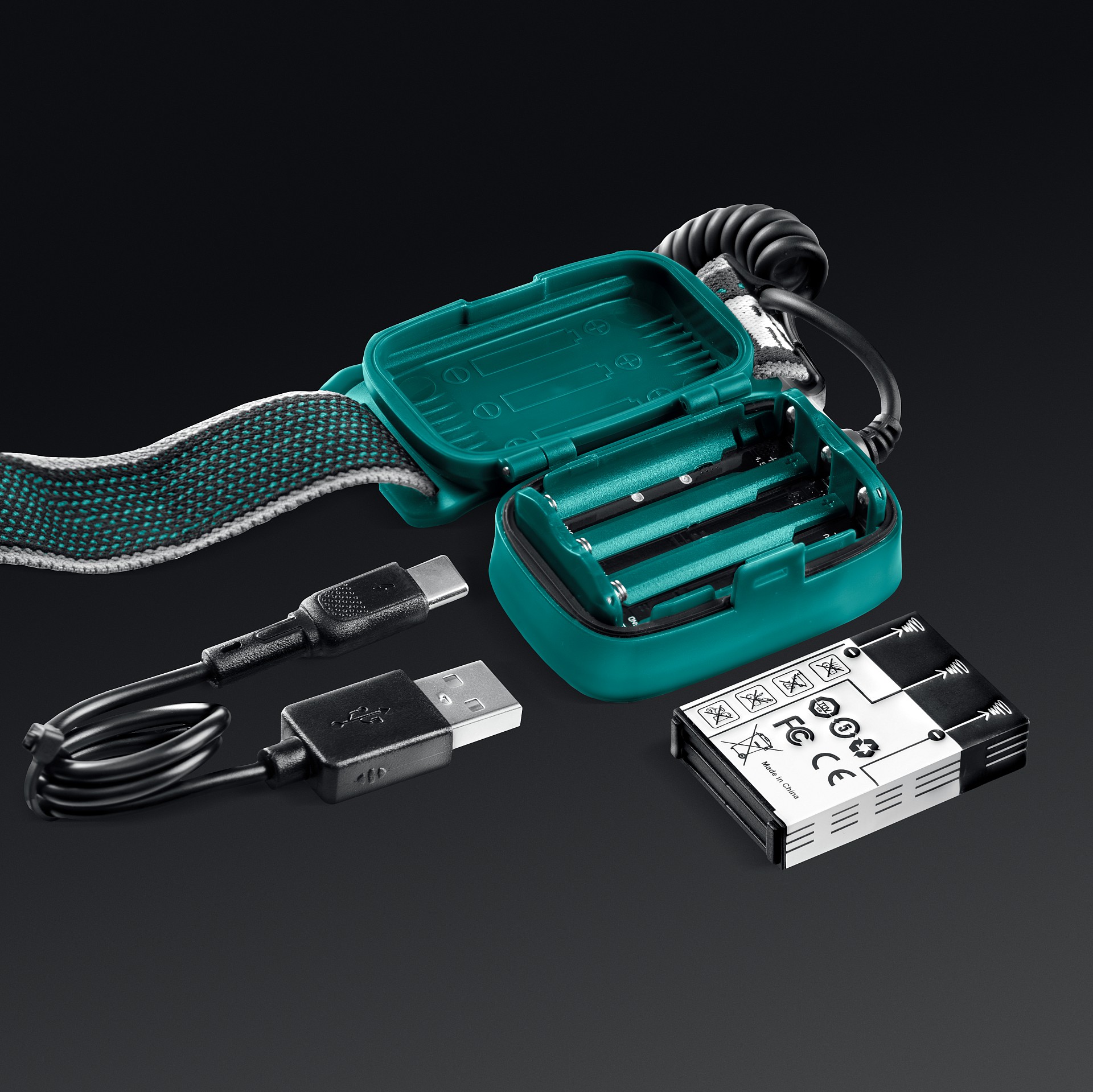 KRAFTOOL KH-10, Hybrid power, 500 лм, 5 режимов, аккумуляторный налобный фонарь, 1000мАч, 3ААА (56452)