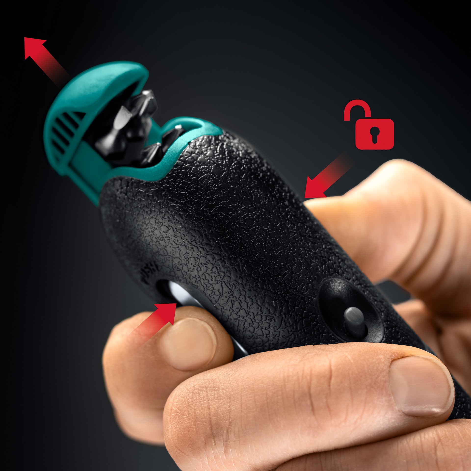 KRAFTOOL EXTREM набор: рычажная реверсивная отвертка с битами 6 шт (25899)