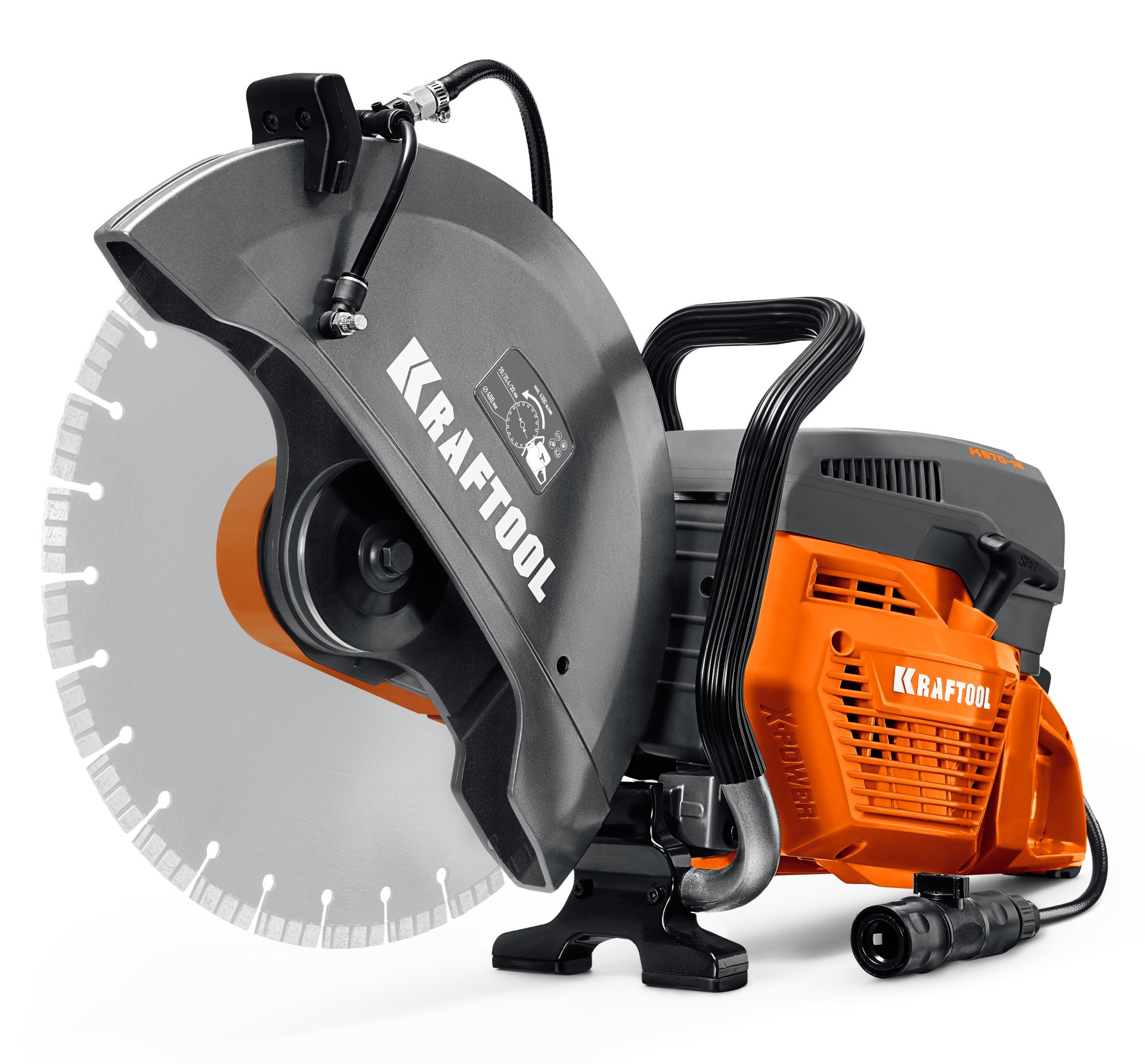 KRAFTOOL 4800 Вт, 400 мм, без диска, бензорез по бетону (бетонорез) (K970-16)