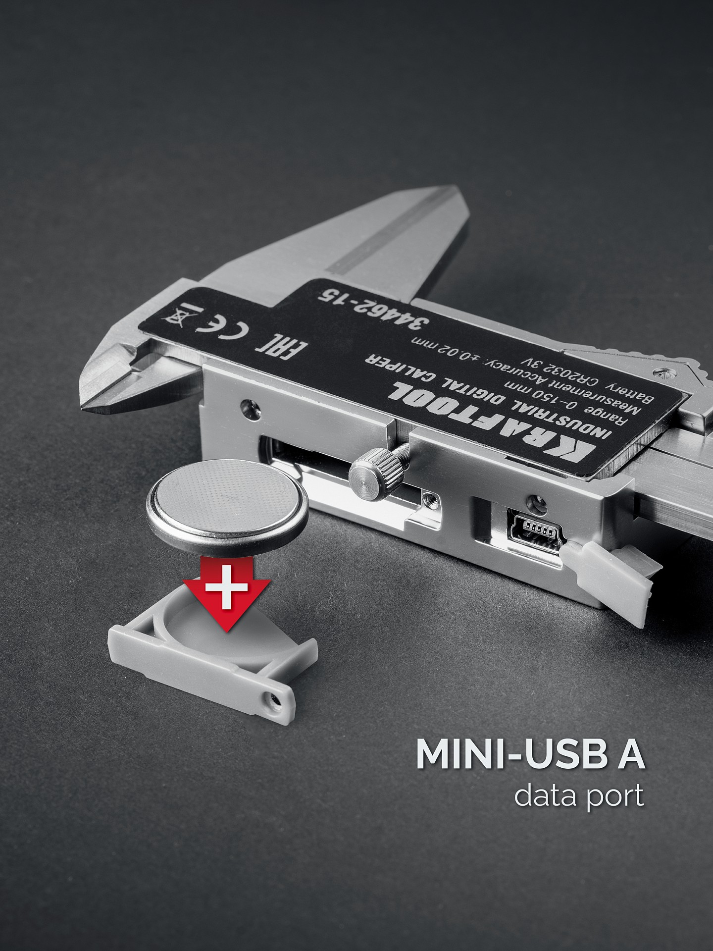 KRAFTOOL HC-150, 150 мм, штангенциркуль твердосплавный (34462-15)