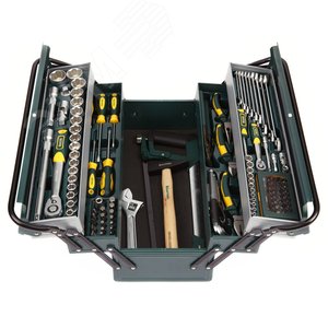 KRAFTOOL GRAND-131, 131 предм., (1/2″+1/4″), универсальный набор инструмента (27978-H131)