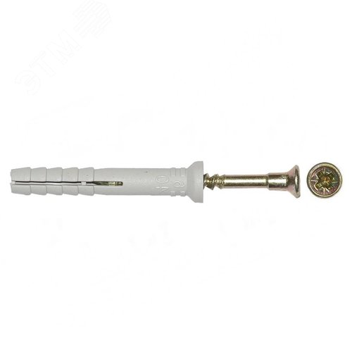 Дюбель-гвоздь потайной бортик. полипропилен 8х100мм (100 шт/уп)