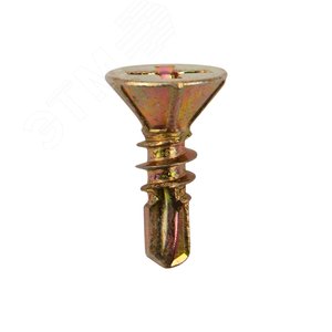 Саморез оконный сверло, 3.9х13, желтый цинк, короб (500 шт./уп.)