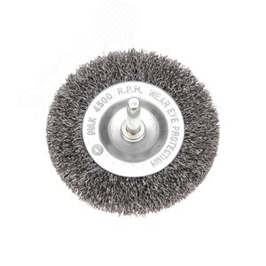Щетка дисковая для дрели, витая стальная проволока 75 мм