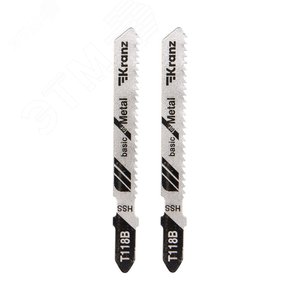 Пилка для электролобзика по металлу T118B 76 мм 12 зубьев на дюйм 3-6 мм (упак - 2 шт.)