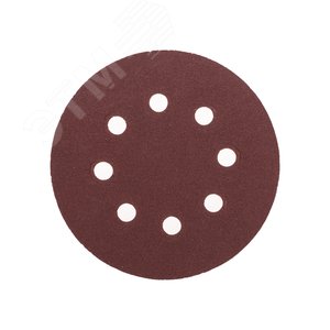 Диск абразивный на ворсовой основе, на липучке, перфорированный, P180, 125мм, 10 шт.