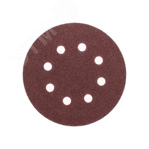 Диск абразивный на ворсовой основе, на липучке, перфорированный, P60, 125мм, 10 шт.