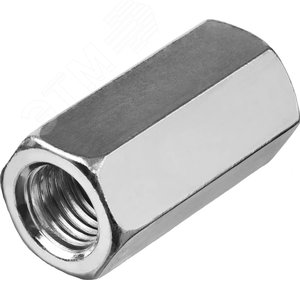 Гайка DIN 6334 М12 шестигранная удлиненная соединительная класс прочности 6 покрытие цинк