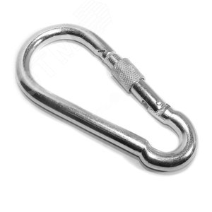 Карабин DIN 5299D 5мм с фиксатором покрытие цинк