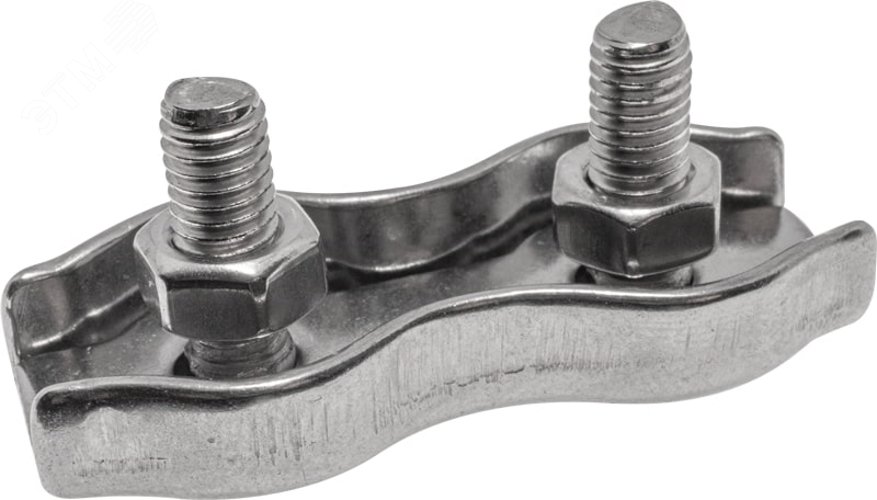 Зажим для троса двойной 5мм Duplex покрытие цинк