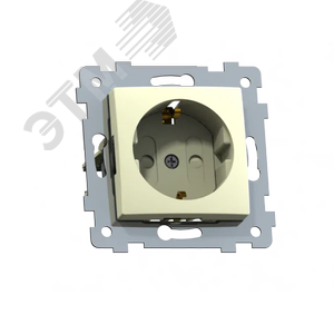 Мария  Механизм розетки одноместной с заземл контактом со шторкой скрытой установки РС16-446,  слоновая кость