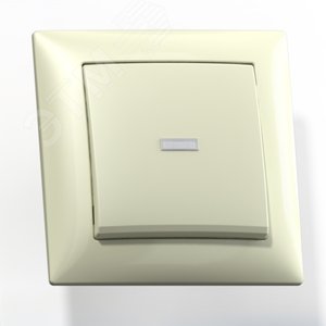 СЕЛЕНА Выключатель 1 клавишный С110-395 скрытый слоновая кость