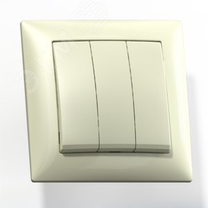 СЕЛЕНА Выключатель 3 клавишный С0510-40 скрытый слоновая кость