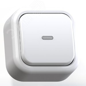 Валентина Выключатель открытой установки          одноклавишный с подсвет, А16-054